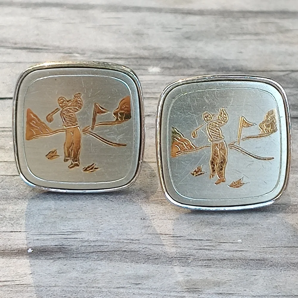 ⛳ Vintage golf cuff links